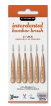 Interdental Brush Bamboo Size 1: 0.15 mm Orange 6 units